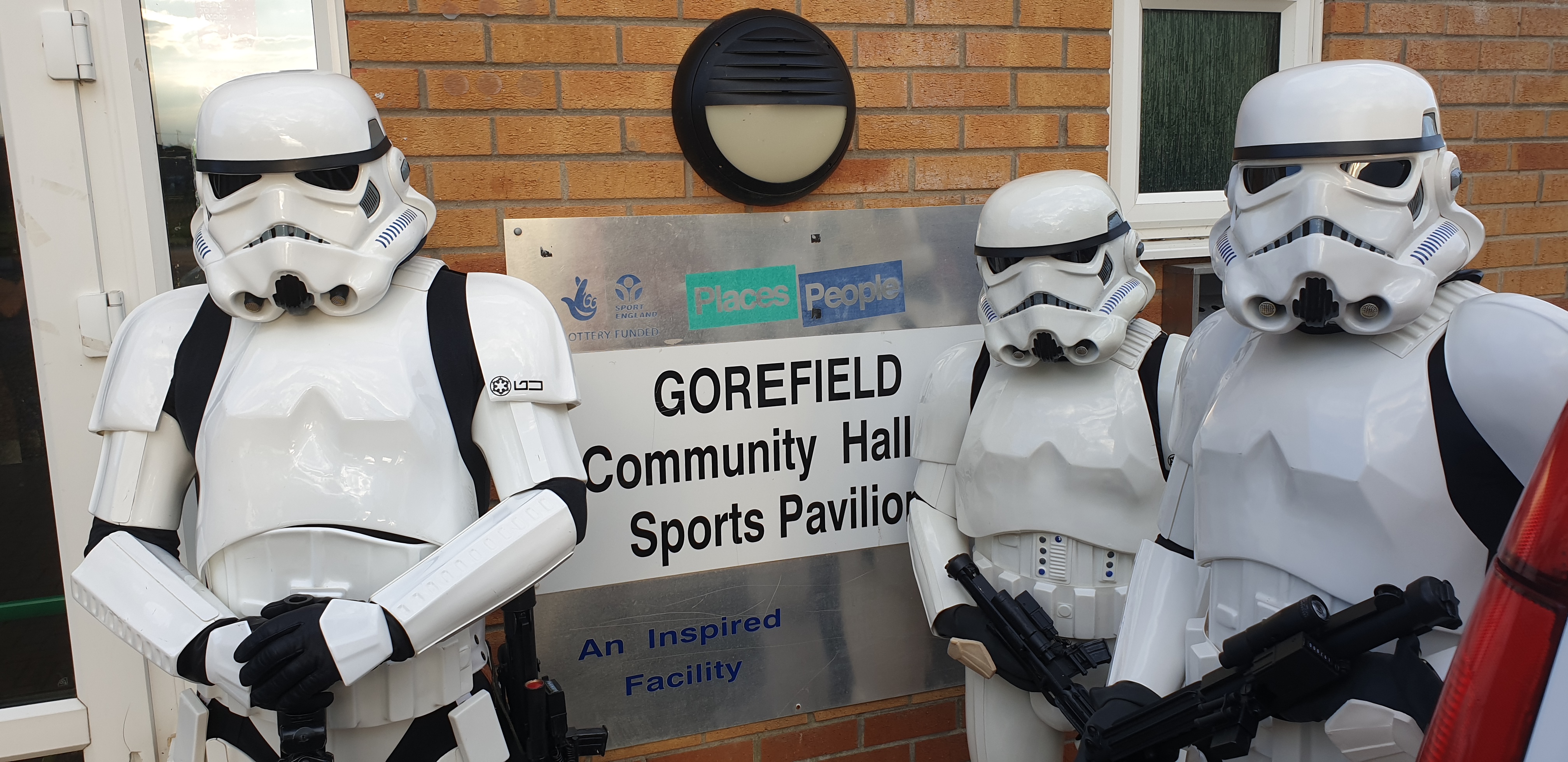 TK-8664, TK-70046 and TK-19700 outside GOREFIELD Community Sports Pavilion