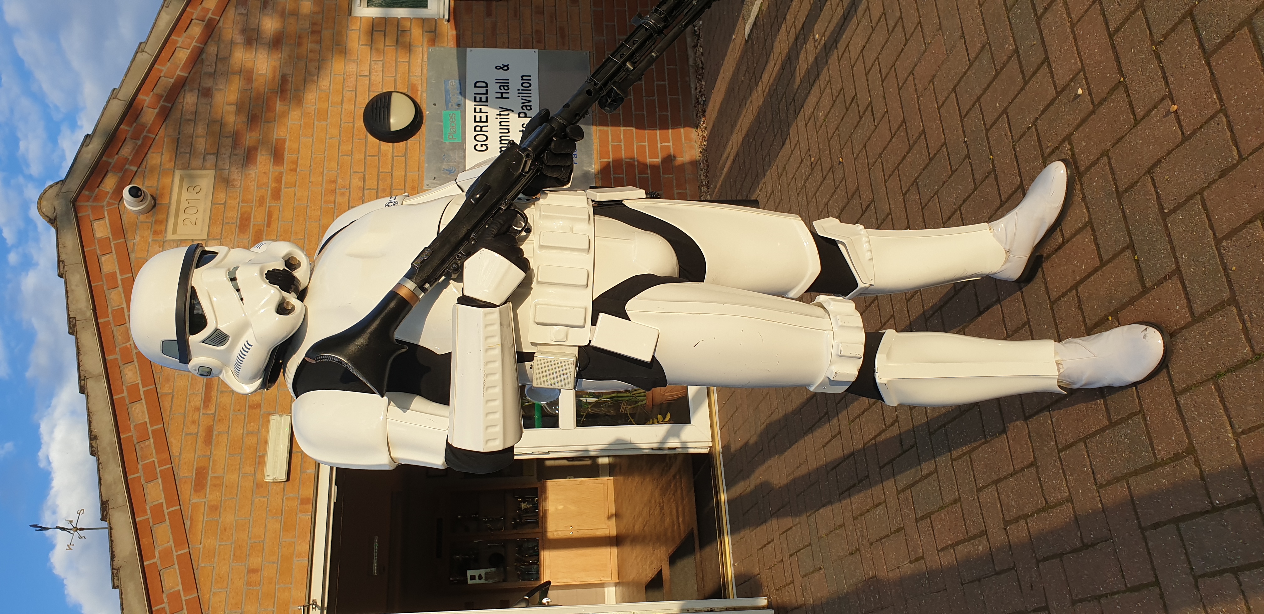 TK-8664 outside GOREFIELD Community Sports Pavilion